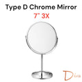 Chrome Double-Sided Magnifying Makeup Mirror | Freestanding Vanity