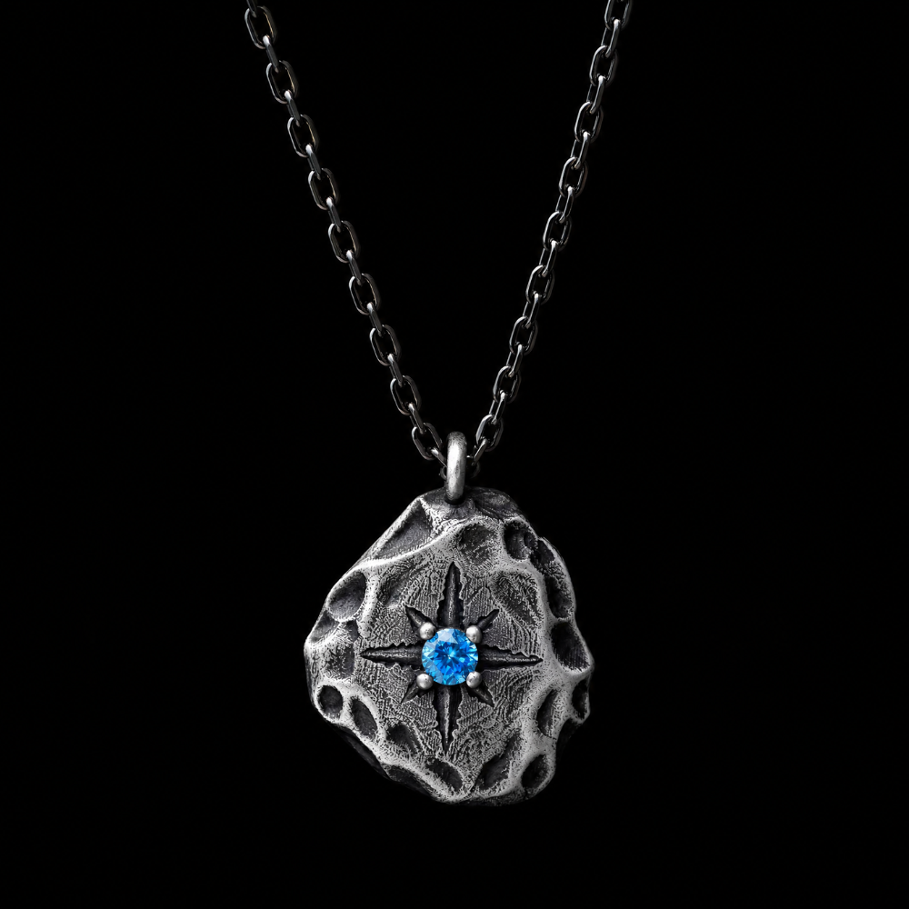 "Meteor" — 999 Fine Silver Necklace · Celestial Collection