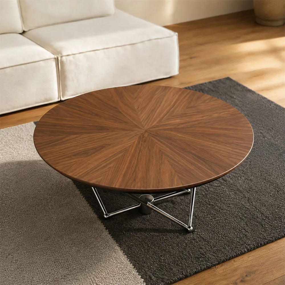 Height-adjustable coffee table detail