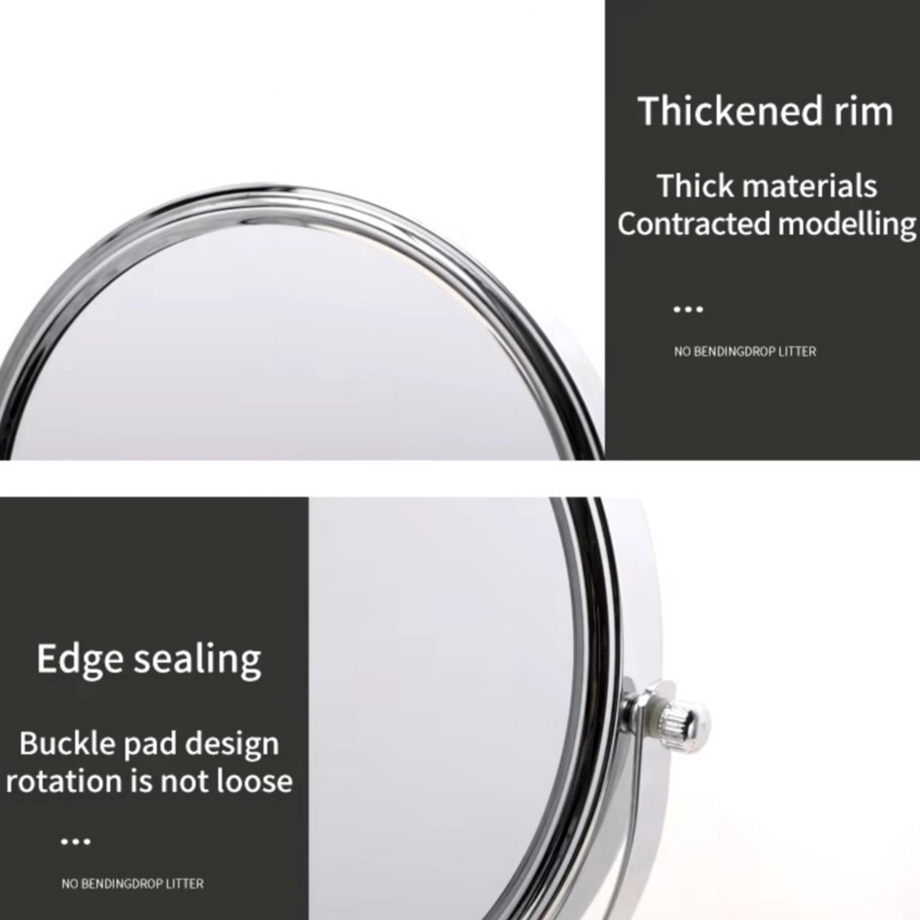 Chrome Double-Sided Magnifying Makeup Mirror | Freestanding Vanity