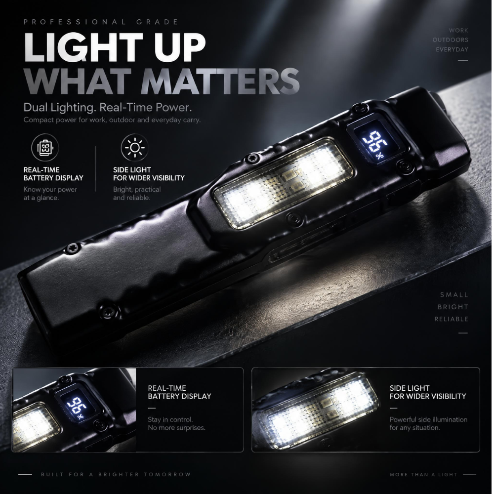 EDC27-FLASHLIGHT 1000mAh/1200Lumen