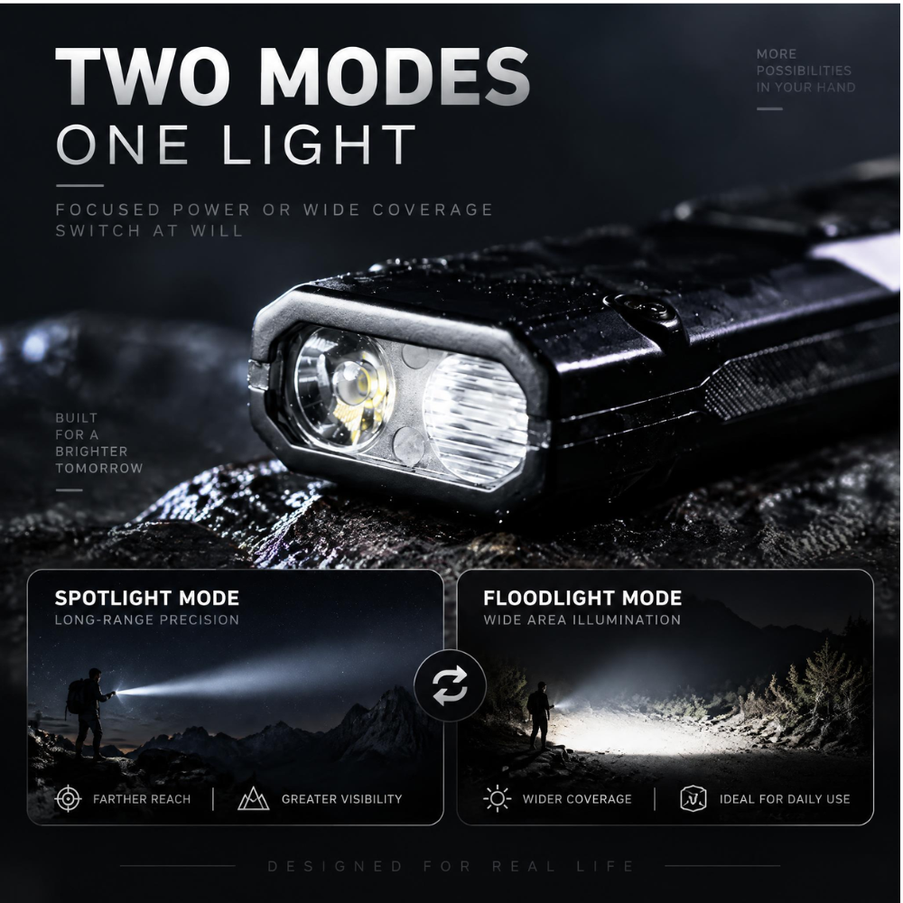 EDC27-FLASHLIGHT 1000mAh/1200Lumen
