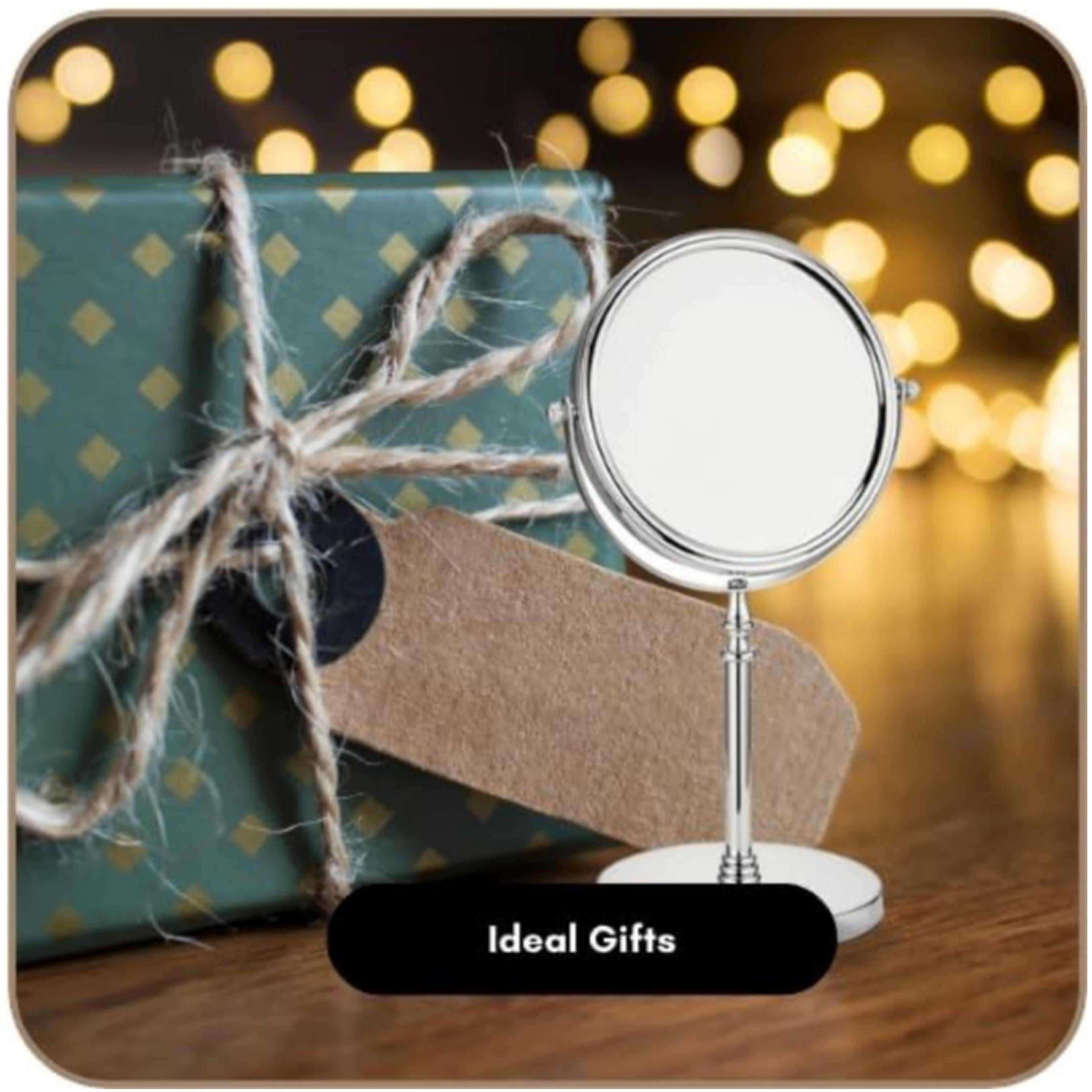Diva 1x/3x/5x/10x Magnifying Mirror (C) | Double-Sided | Premium Metal | Minimalist | Tabletop Mirror | Freestanding Makeup | Chrome Plated