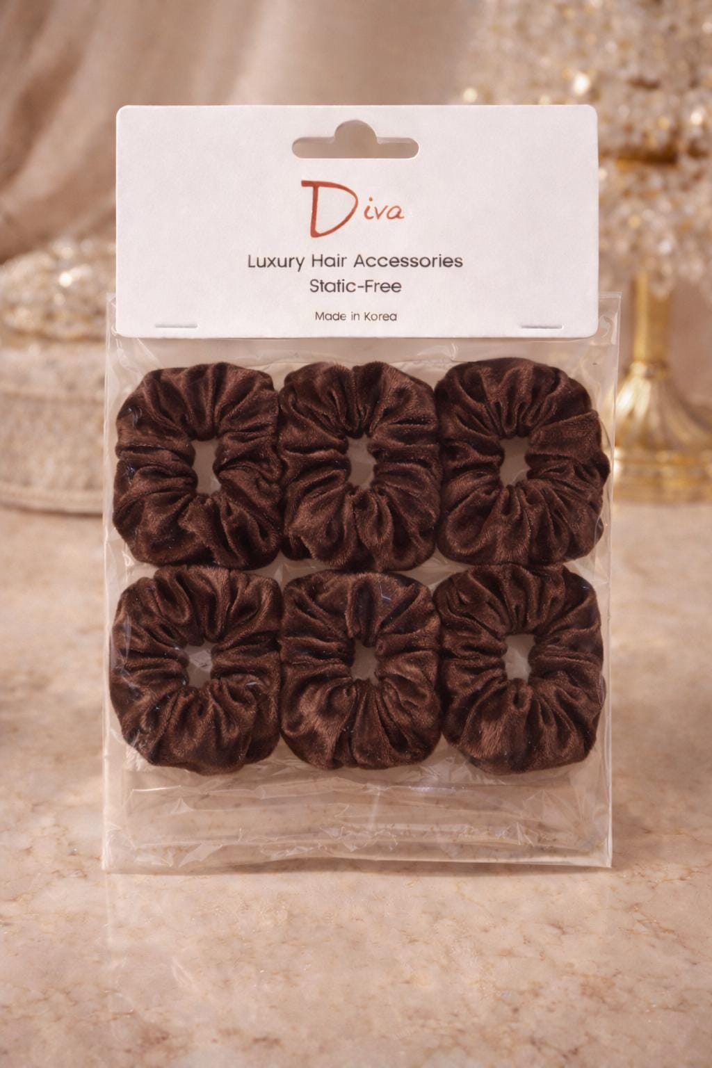 Luxury Velvet Scrunchies – Static-Free Hair Ties, Made in Korea