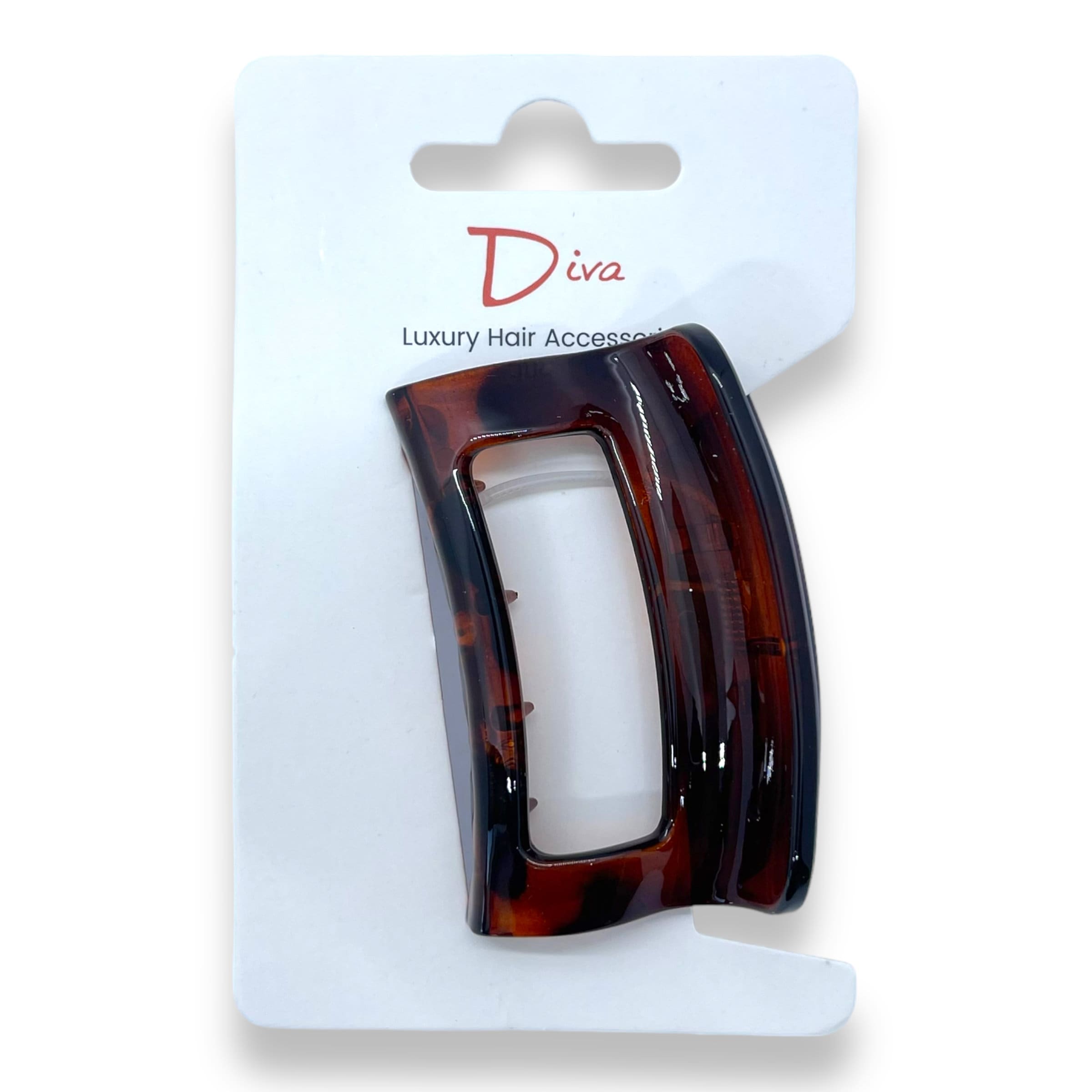 Open Rectangle Claw Clip | Korean Luxury Hair Accessory for Thick Hair