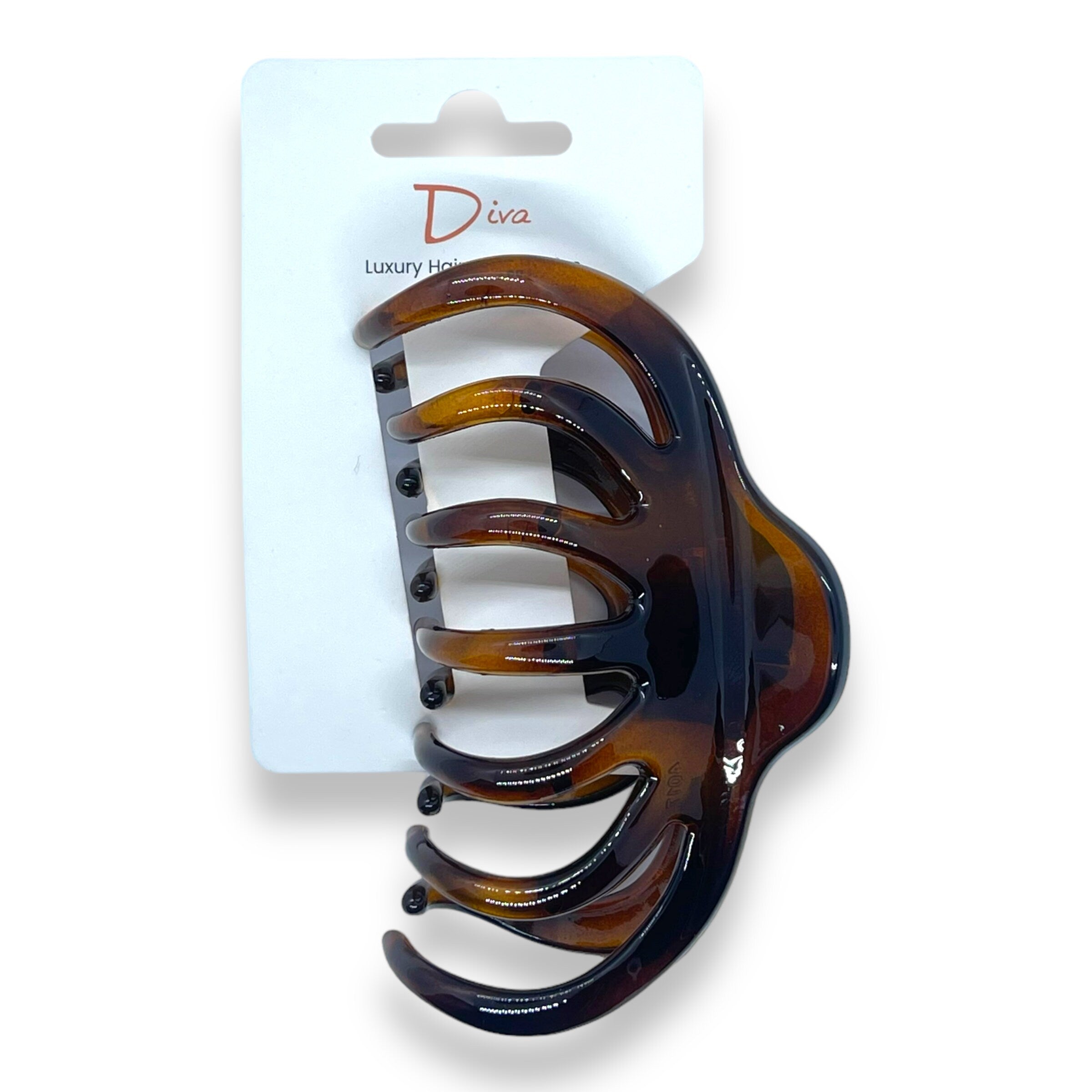 Tortoiseshell Claw Clip | Korean Luxury Hair Accessory, Med-Thick Hair