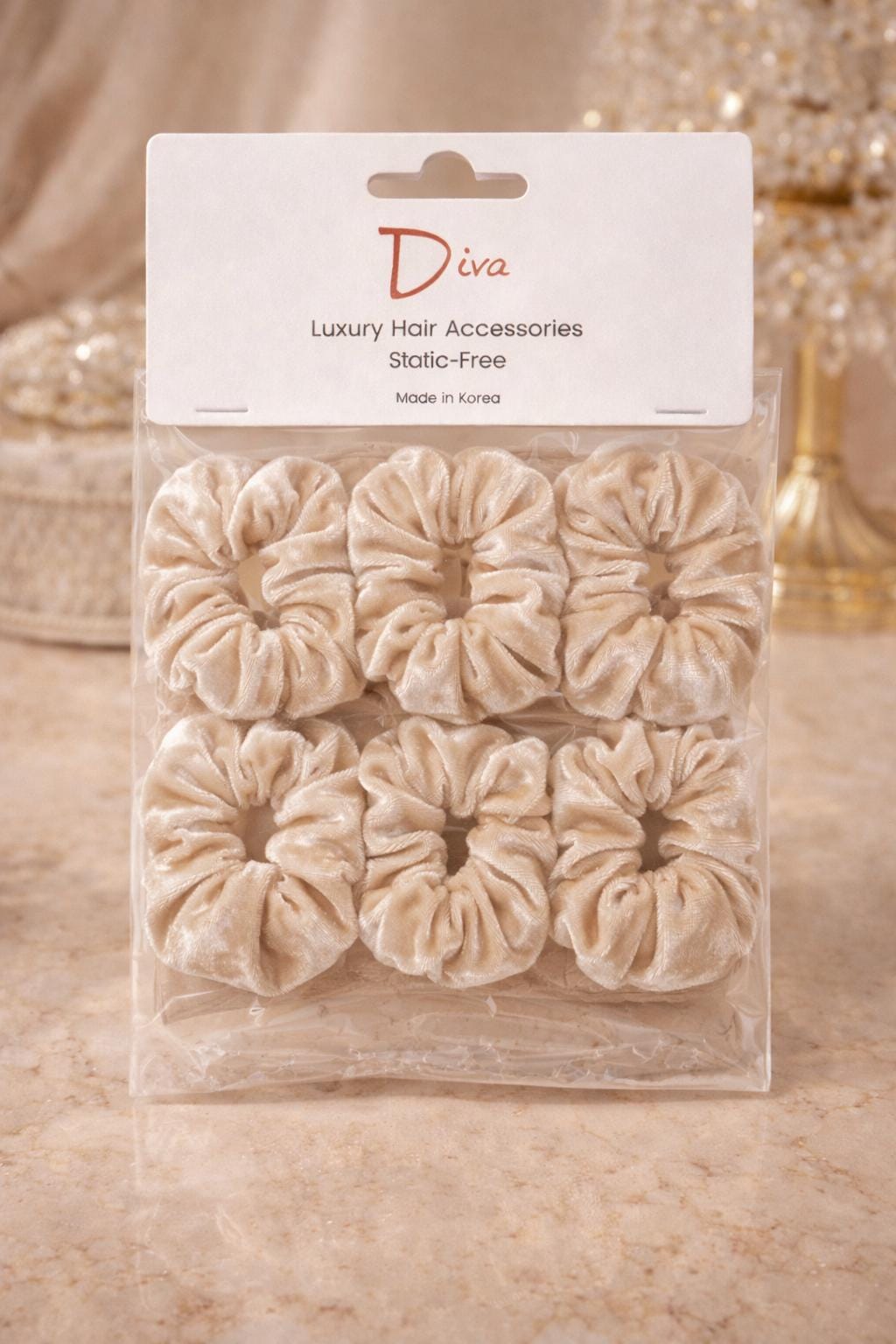 Luxury Velvet Scrunchies – Static-Free Hair Ties, Made in Korea
