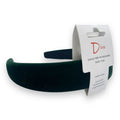 Green Velvet Headband: Thick Padded Hair Accessory