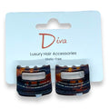 Diva Tortoiseshell Claw Clips: Korean Luxury Hair Accessories (2-Pack, 3cm)