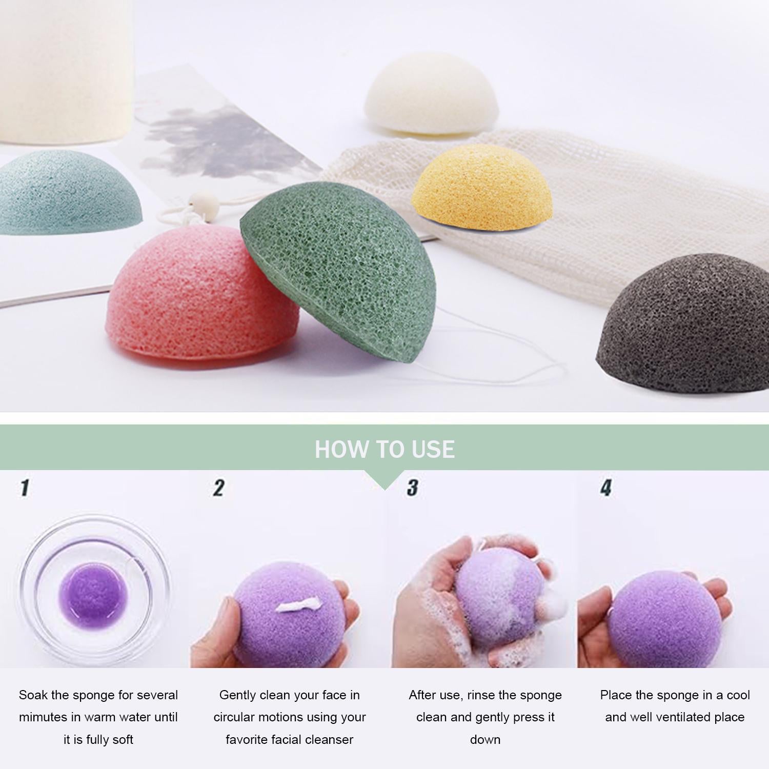 Organic Konjac Facial Sponge: Gentle Exfoliation, Korean Skincare