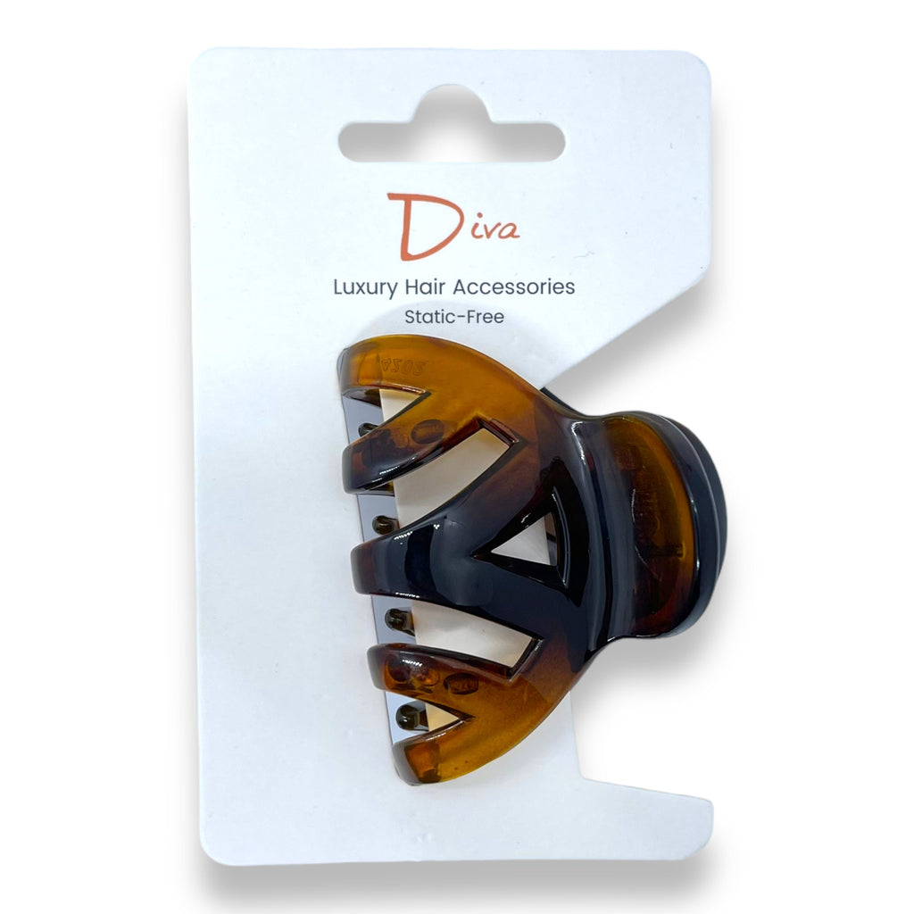 Korean Luxury Hair Claw Clip | Scalloped Acrylic, Medium-Thick Hair