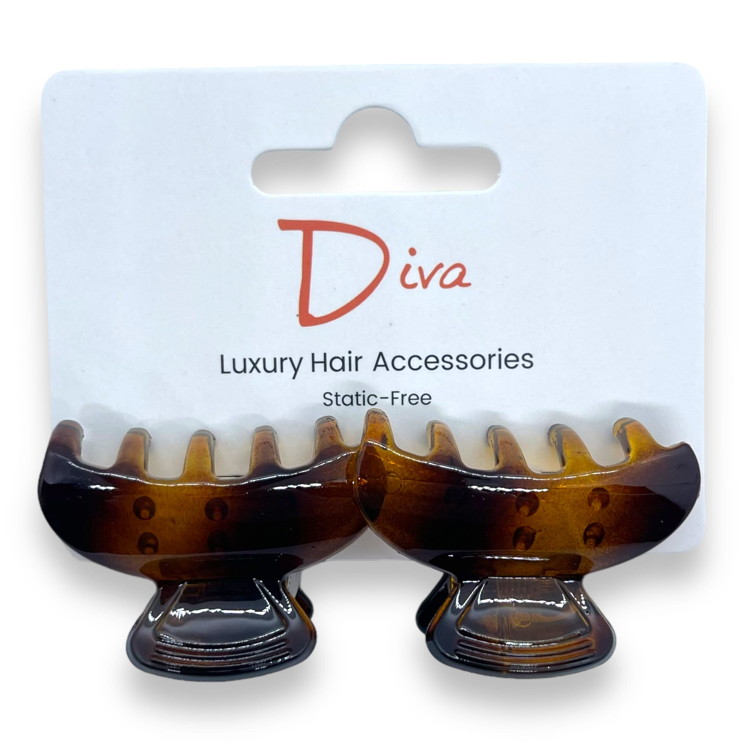 Korean Luxury Claw Clips 2-Pack | Minimalist Acrylic Hair Accessories (4cm)