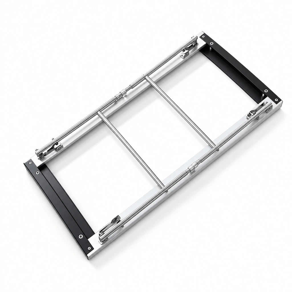 Folded modular camping table frame