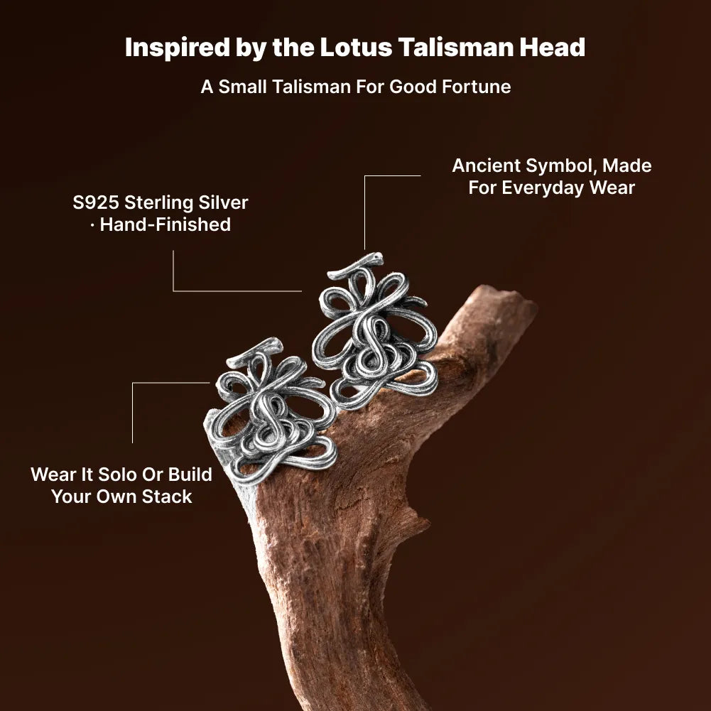 Lotus Talisman Stud Earrings image 4
