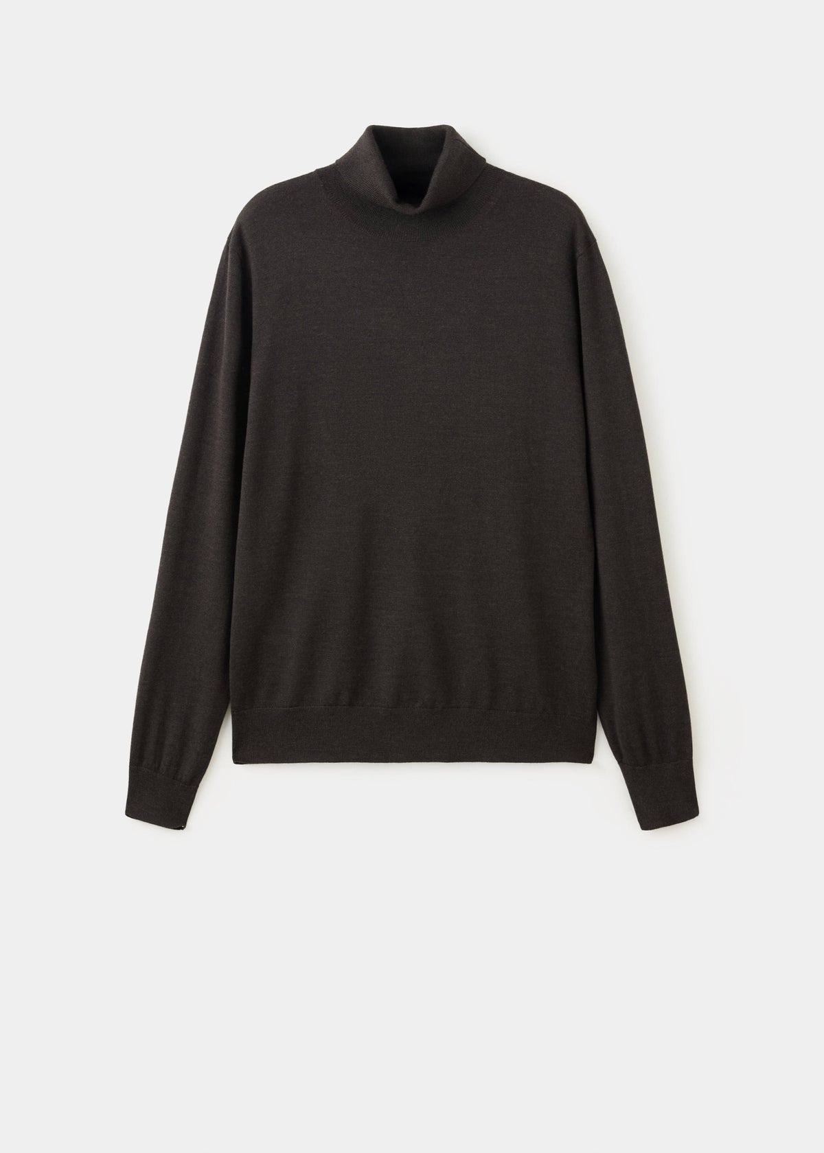 Merino Wool Roll Neck Jumper in Chocolate - view 06