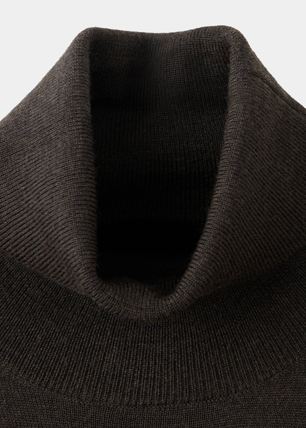 Merino Wool Roll Neck Jumper in Chocolate - view 07