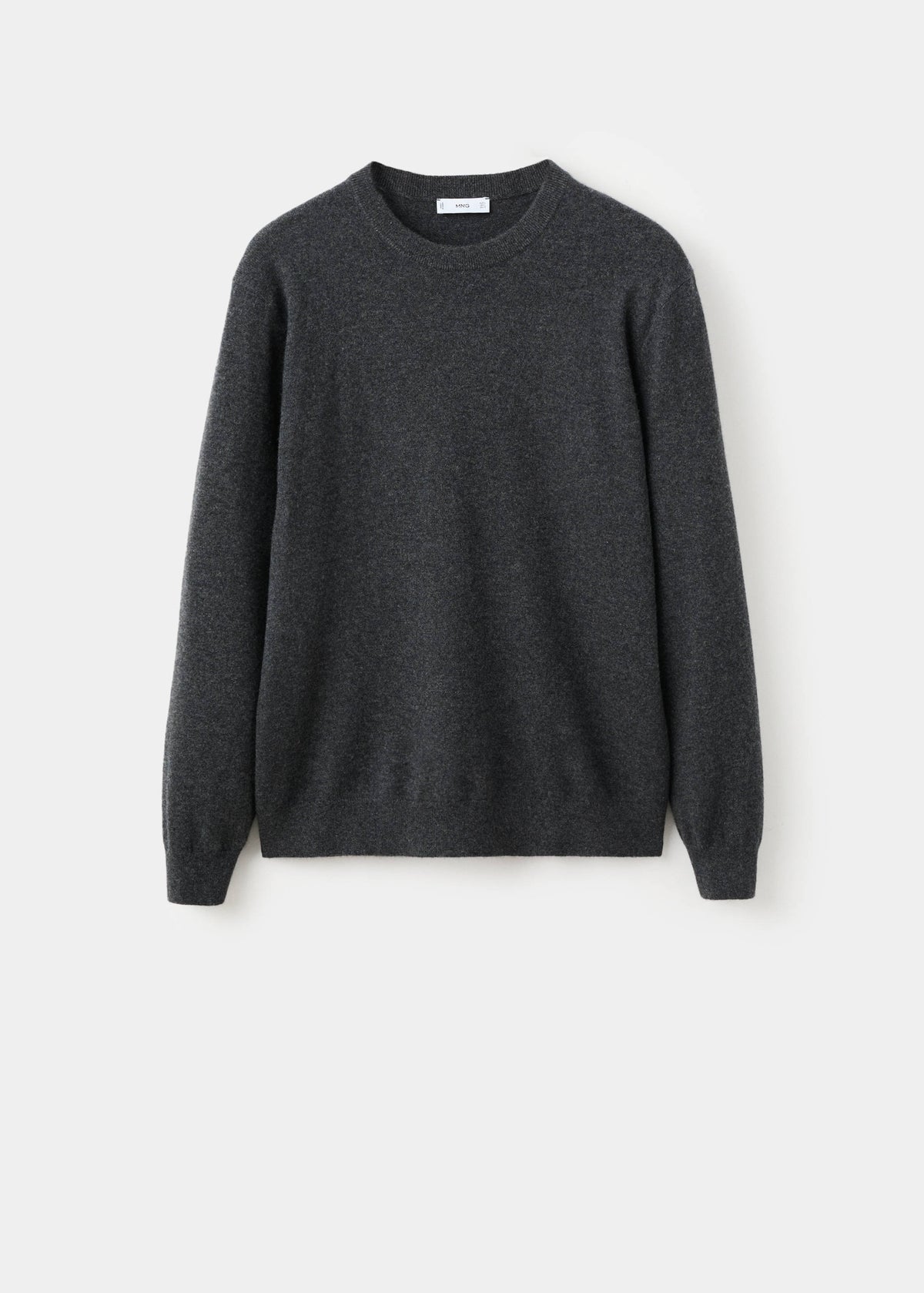 Pure Cashmere Crew Neck Jumper in Charcoal - view 06