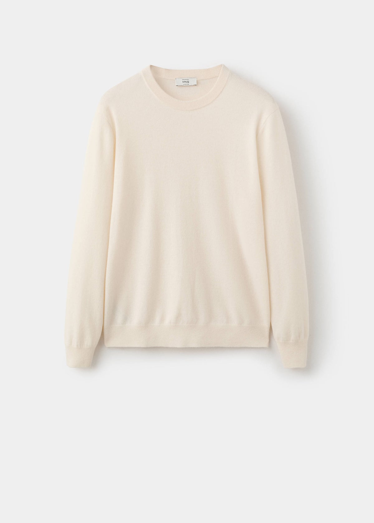 Pure Cashmere Crew Neck Jumper in Ivory White - view 07