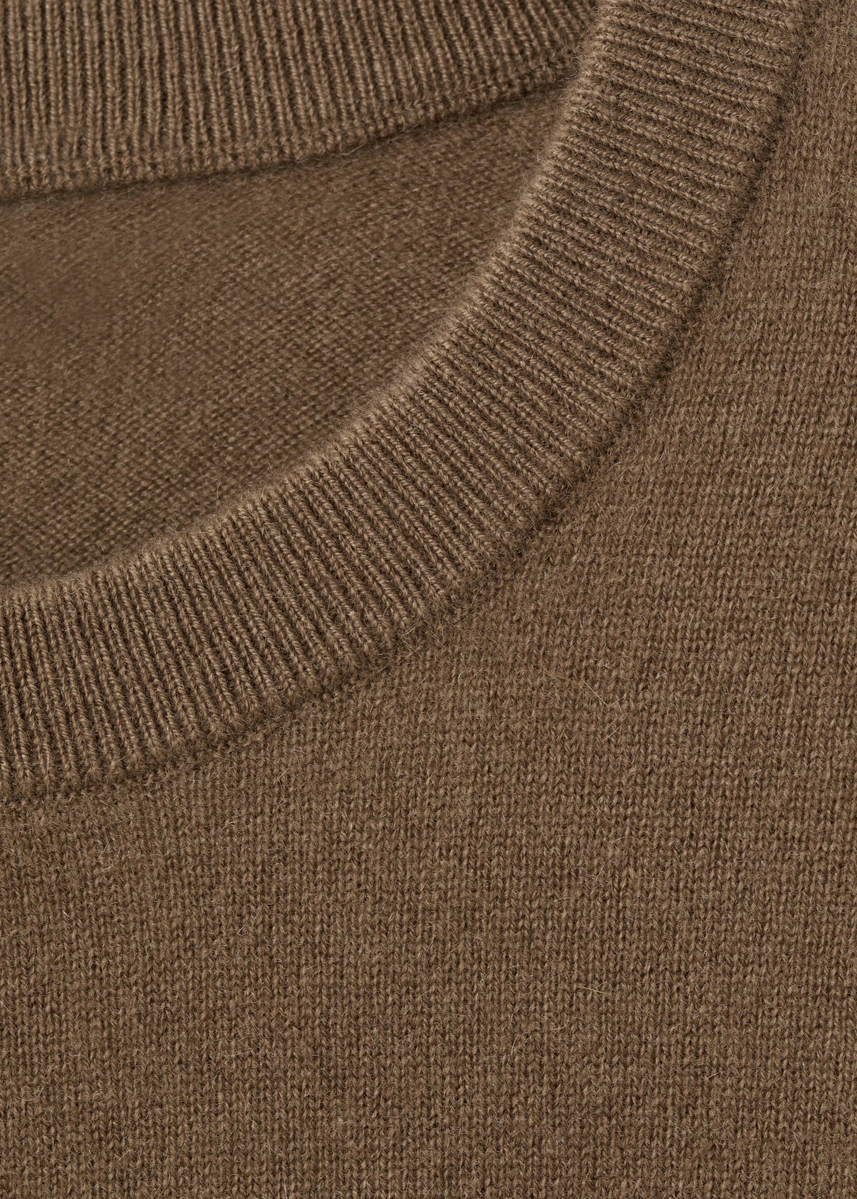 Pure Cashmere Crew Neck Jumper in Medium Brown - view 07
