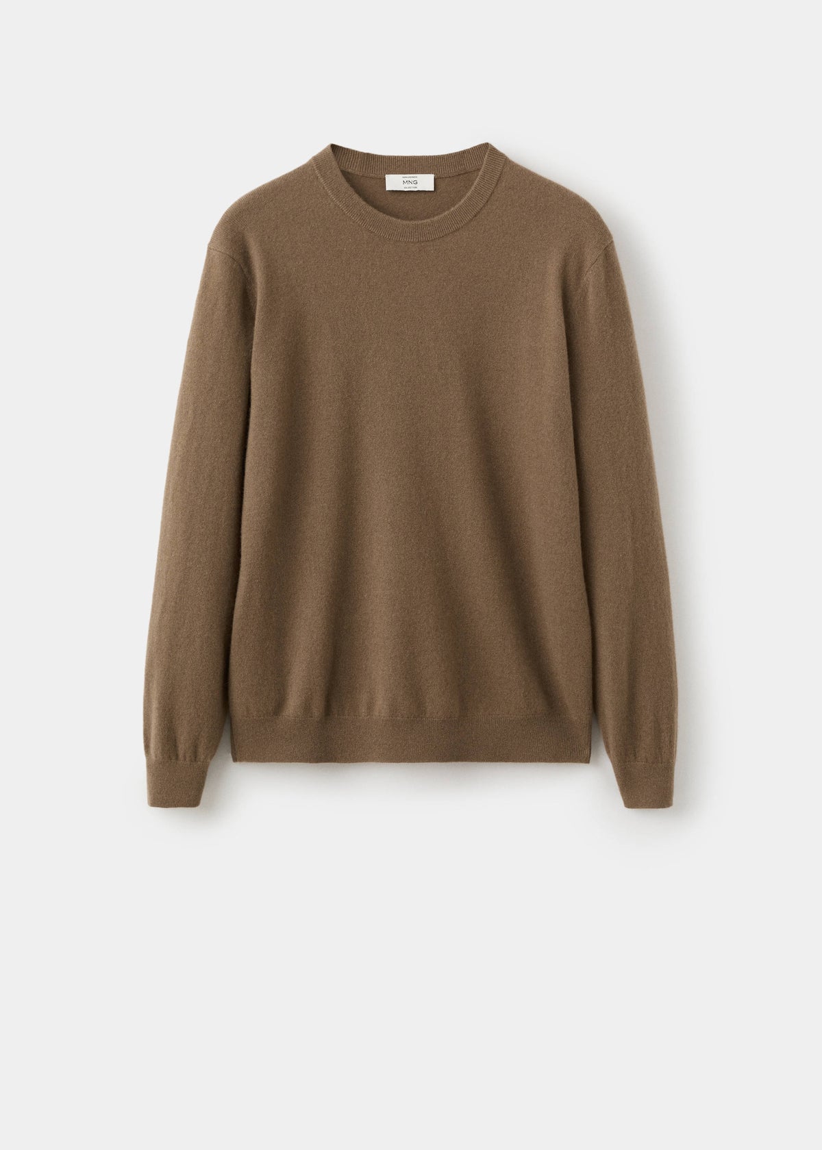Pure Cashmere Crew Neck Jumper in Medium Brown - view 08