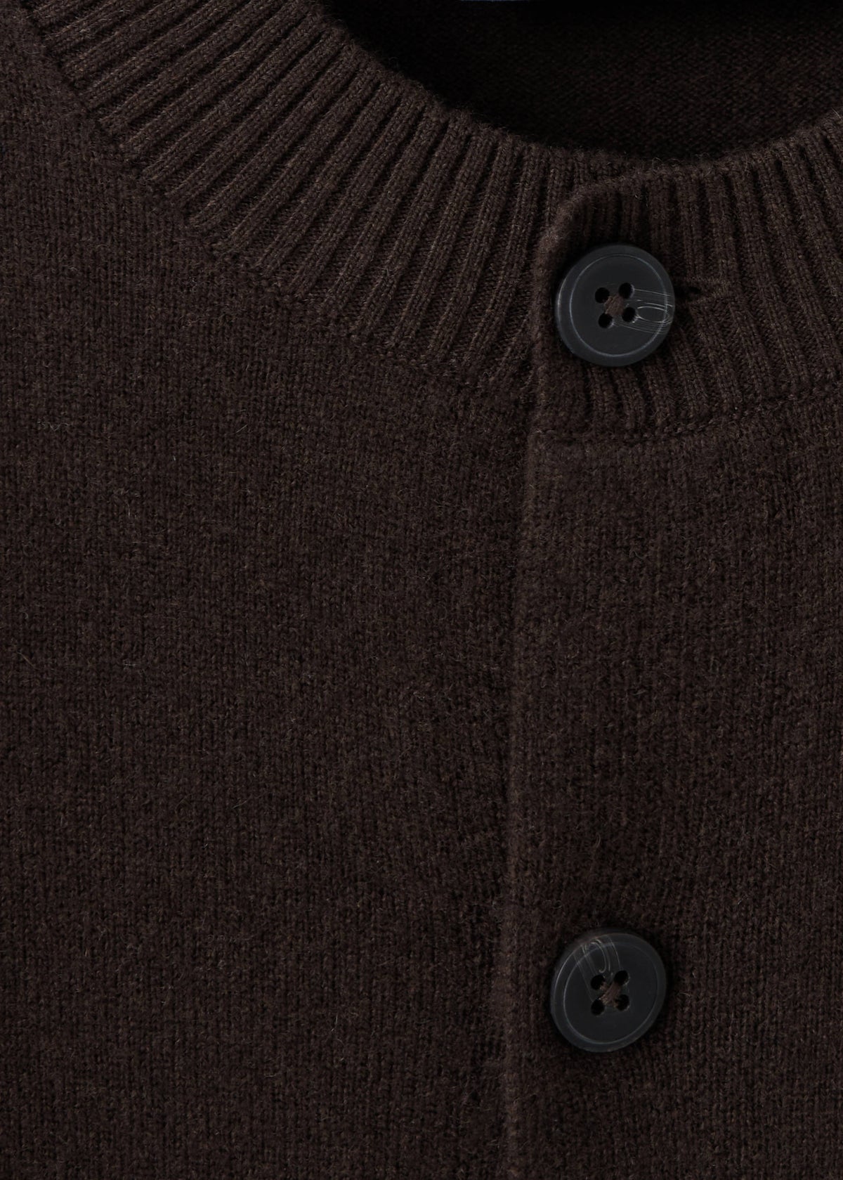 Pure Wool Fine Knit Cardigan in Chocolate - view 08