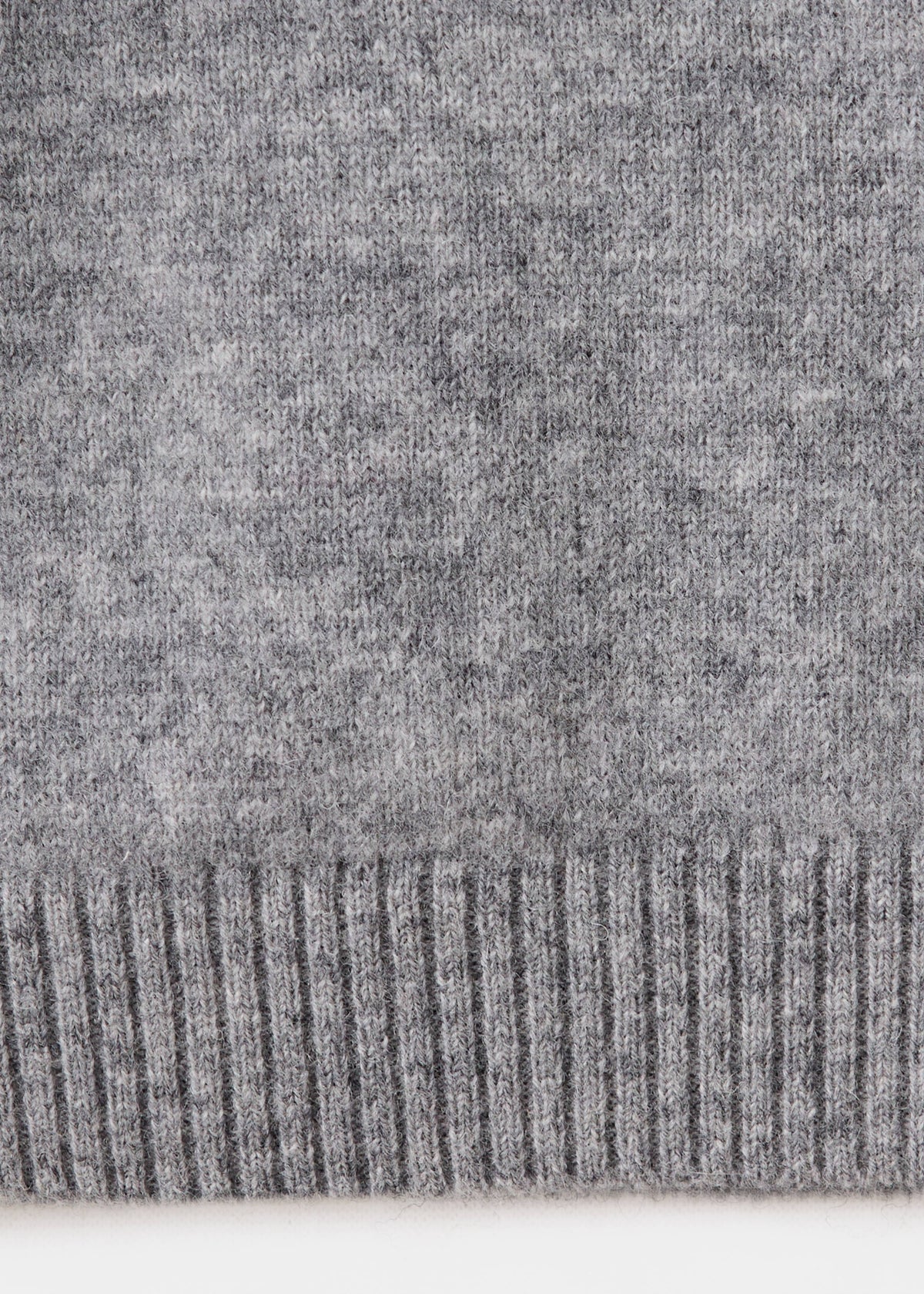 Pure Wool Fine Knit Cardigan in Medium Heather Grey - view 10