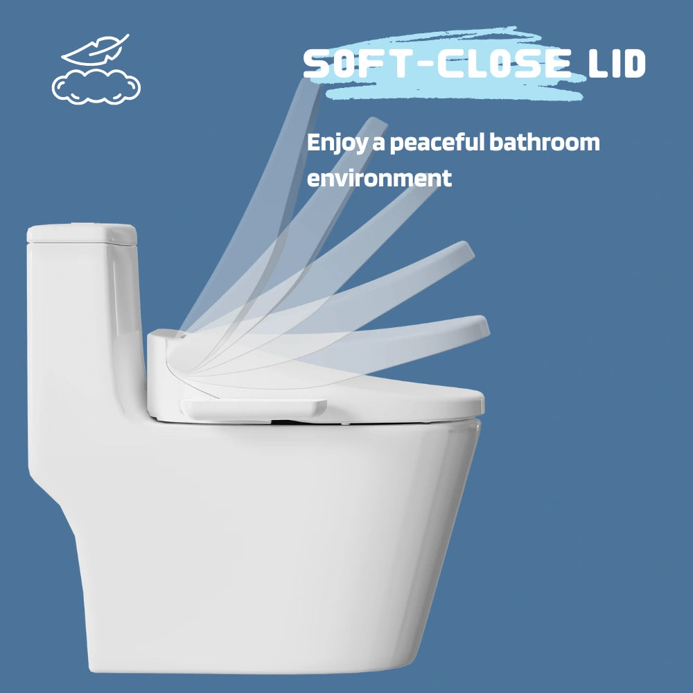 Bidet seat nozzle diagram showing warm wash and self-cleaning function