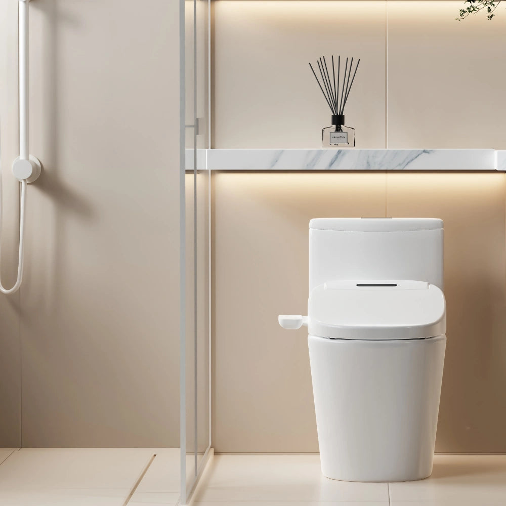 Smart bidet seat night light and control features