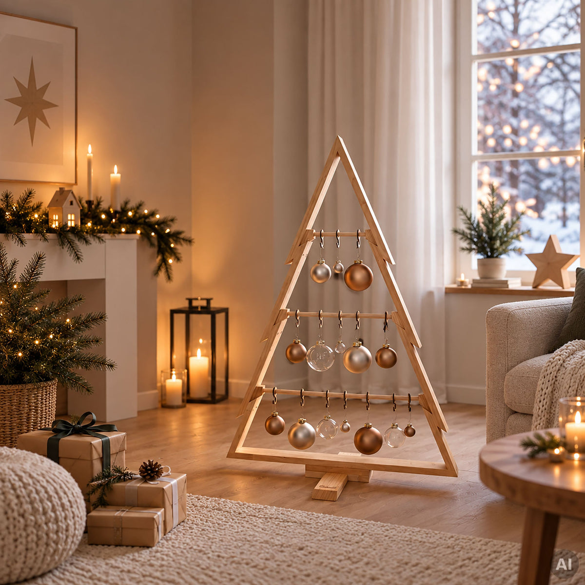 Wooden Christmas Tree Display XL 100 cm image 4