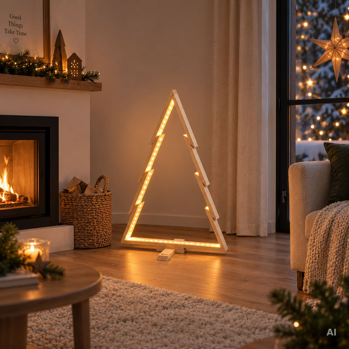 Wooden Christmas Tree Display XL 100 cm image 5
