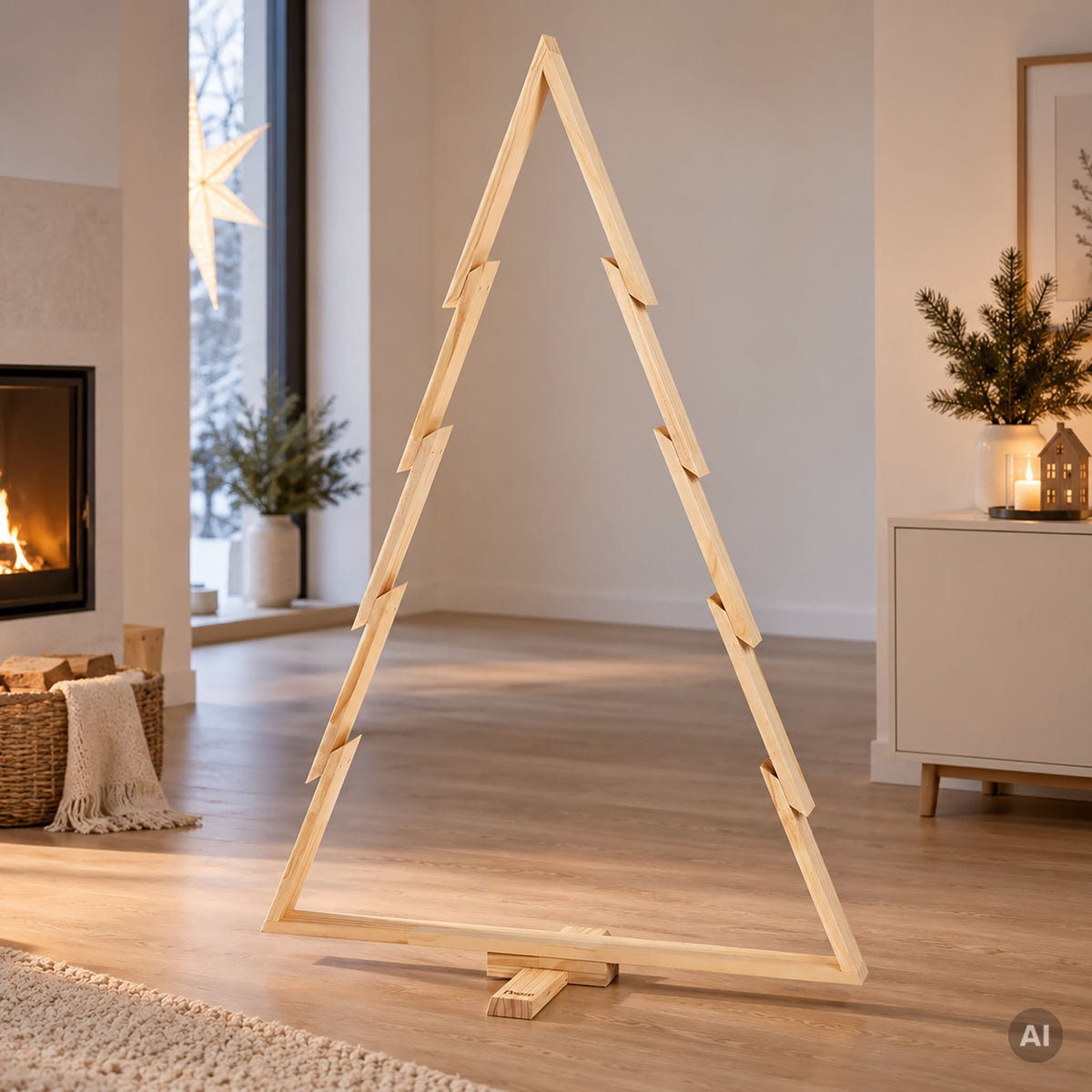 Wooden Christmas Tree Display XXL 134 cm image 2